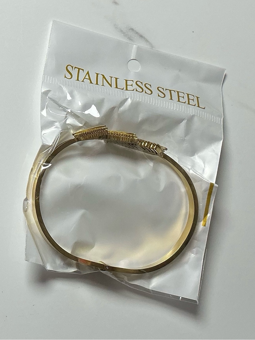 Gold Leaf Stainless Steel Bracelet